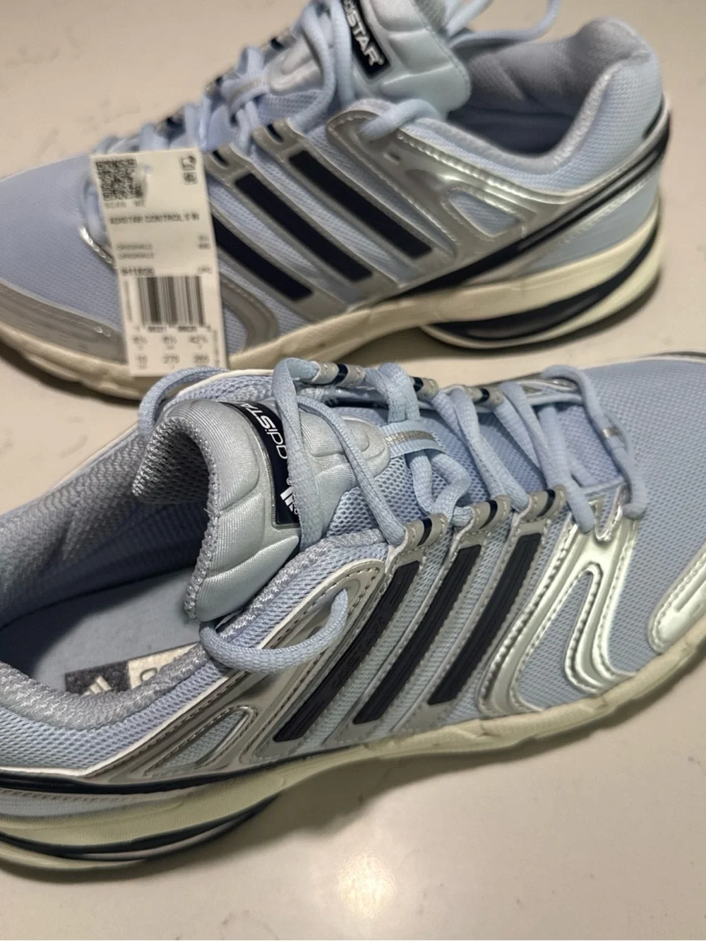 adidas Adistar Control 5 Crystal Sky Silver IH1806 Womens 10 / Mens 9 Y2K